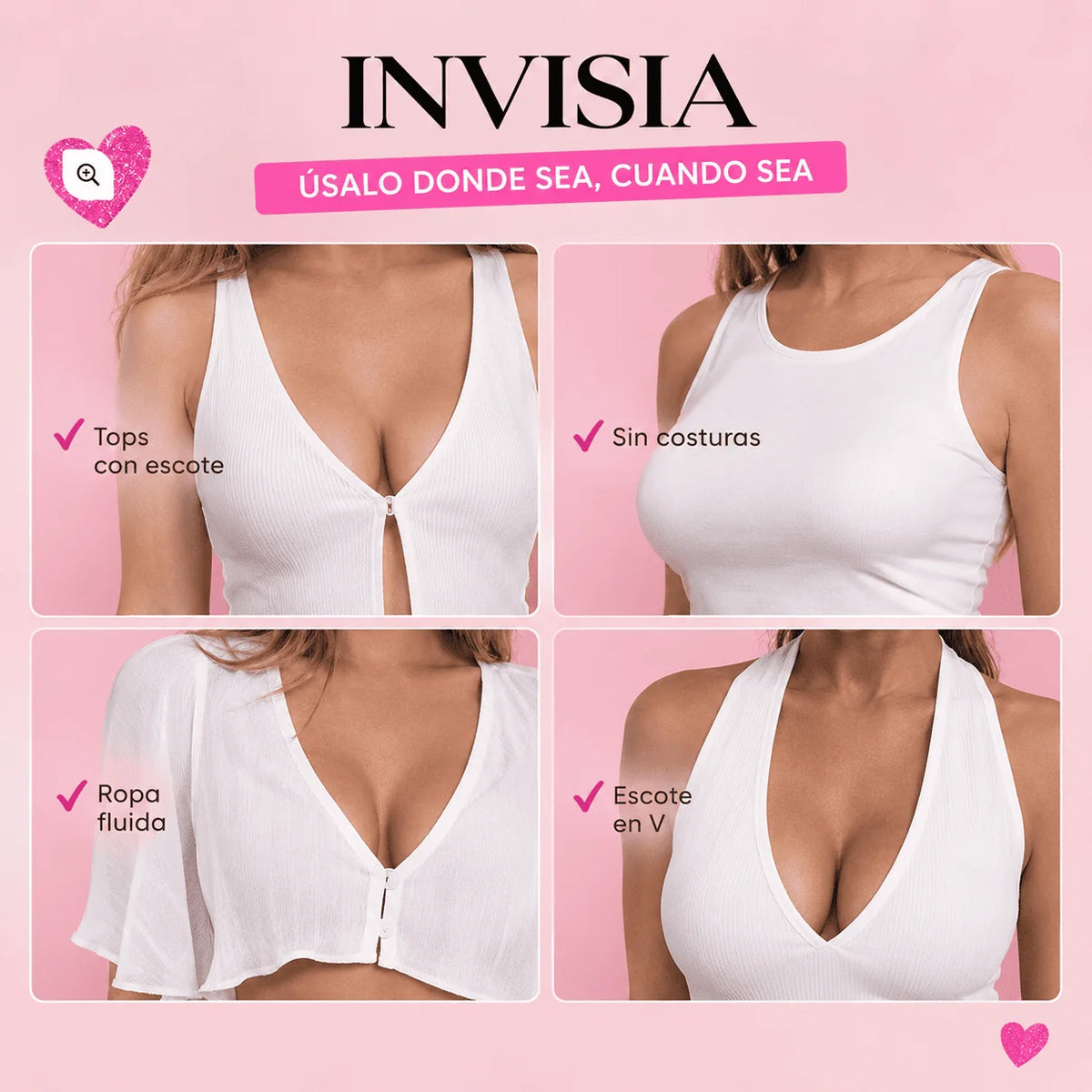 Invisia™ Push-Up Adhesivo