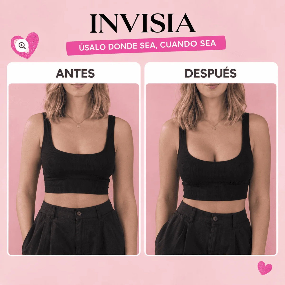 Invisia™ Push-Up Adhesivo
